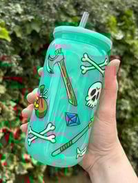 Image 3 of Gelatinous Cup | D&D Themed Plastic Tumbler with Straw | Gelatinous Cube Cup