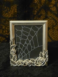 Image 1 of Small Rose Detail Silver Framed Preserved Web 