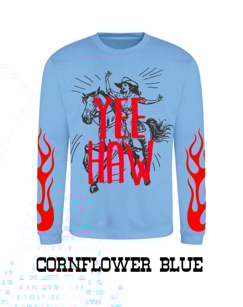Image of Yeehaw up in flames sweater 