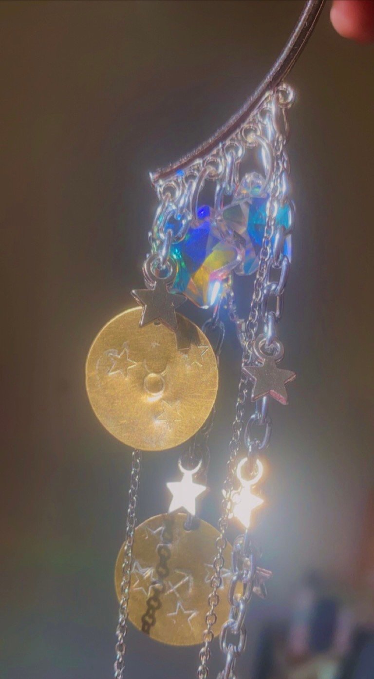 Custom sun, moon, rising ear cuffs *read description