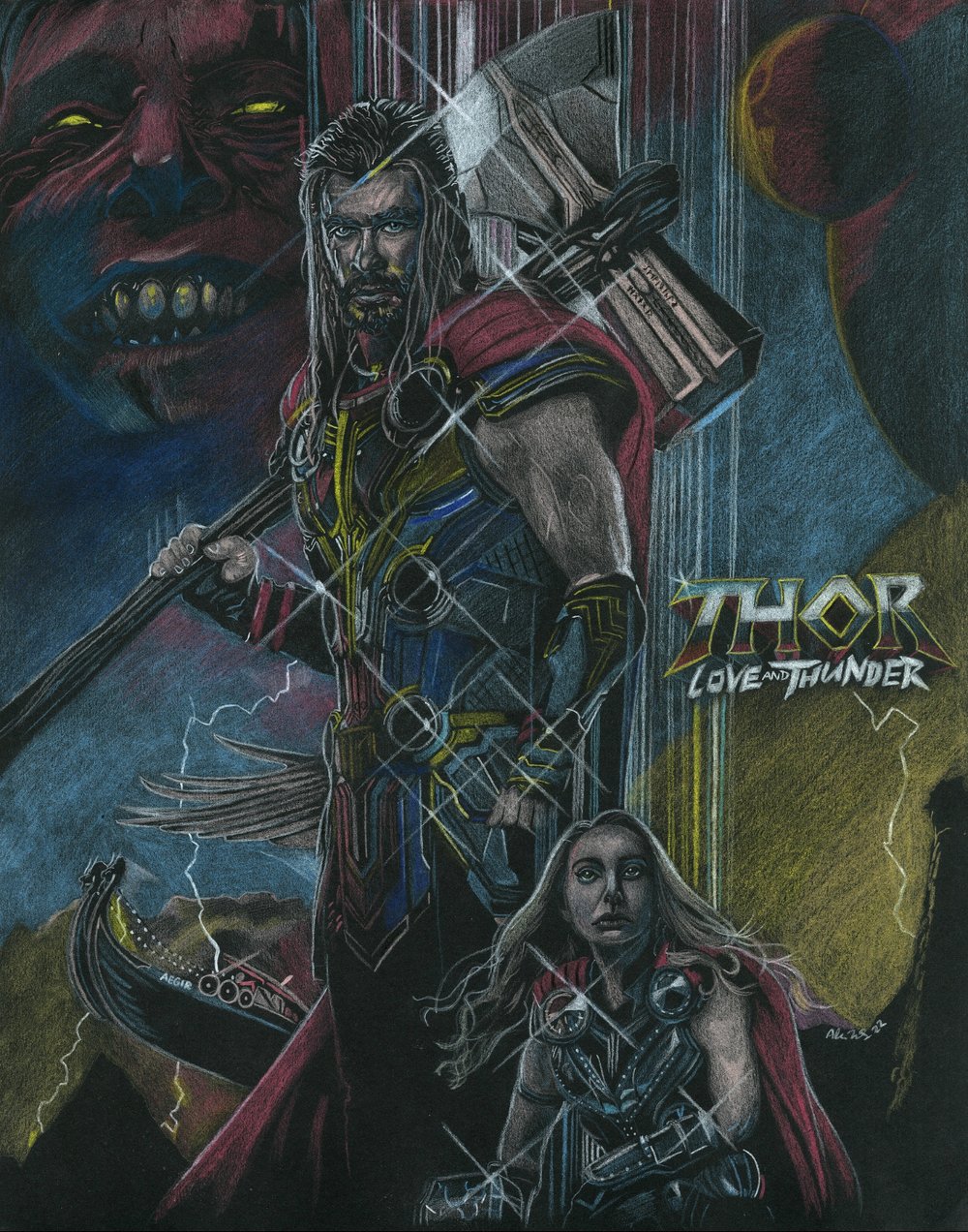 Image of “More like a promise than a curse.” THOR LOVE AND THUNDER Art Print