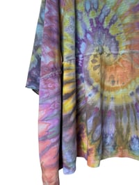 Image 11 of ♻️ UPCYCLED Free Size Knit Oversized Top in Summer Spiral Ice Dye