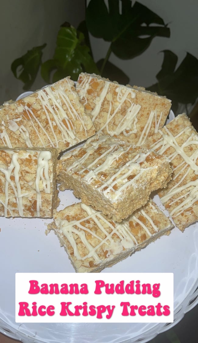 Banana Pudding Rice Krispy Bar