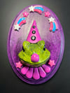 Large Sculpture: Purple Clown Frog