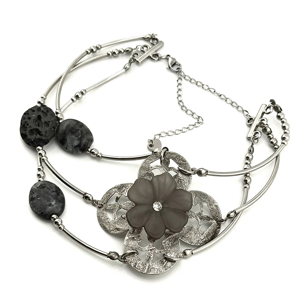 Image of Misty Filigree Choker Necklace