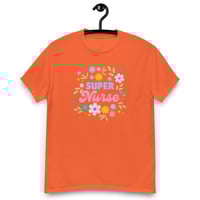 Image 5 of Unisex classic tee, Super Nurse Flower Power Tee
