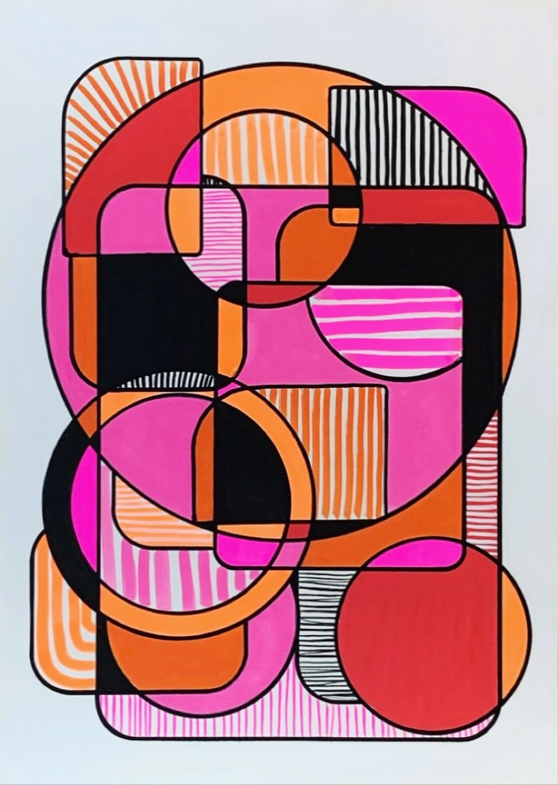 Image of 'Dusk' A3 Acrylic Painting on Cotton Paper