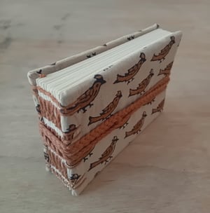 MELISSA — reliure à la française — tissu blockprint indien