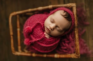 Image of Raspberry Fuzzy Bonnet 