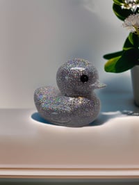 Image 2 of Set of 3 Resin Art OlllllO Ducks Ceramic Coated with Ducking Cards 'The Banshee'