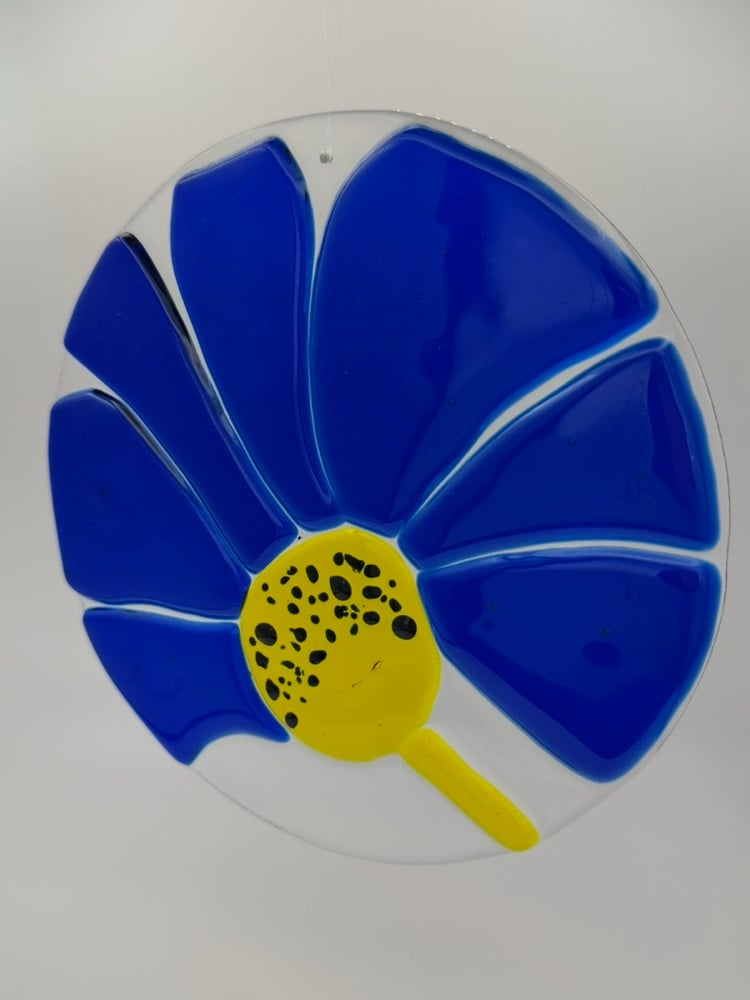 Image of Mid-Century Modern Fused Glass Flower