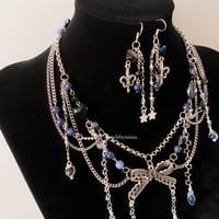 Image 2 of jbmN61 Midnight Sky (Necklace and Earrings set)