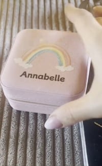 Image 1 of Rainbow personalised jewellery box 