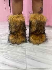Image 1 of Brown Fur Boots 