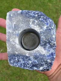 Image 3 of Sodalite Candle / Sphere Holder #1847