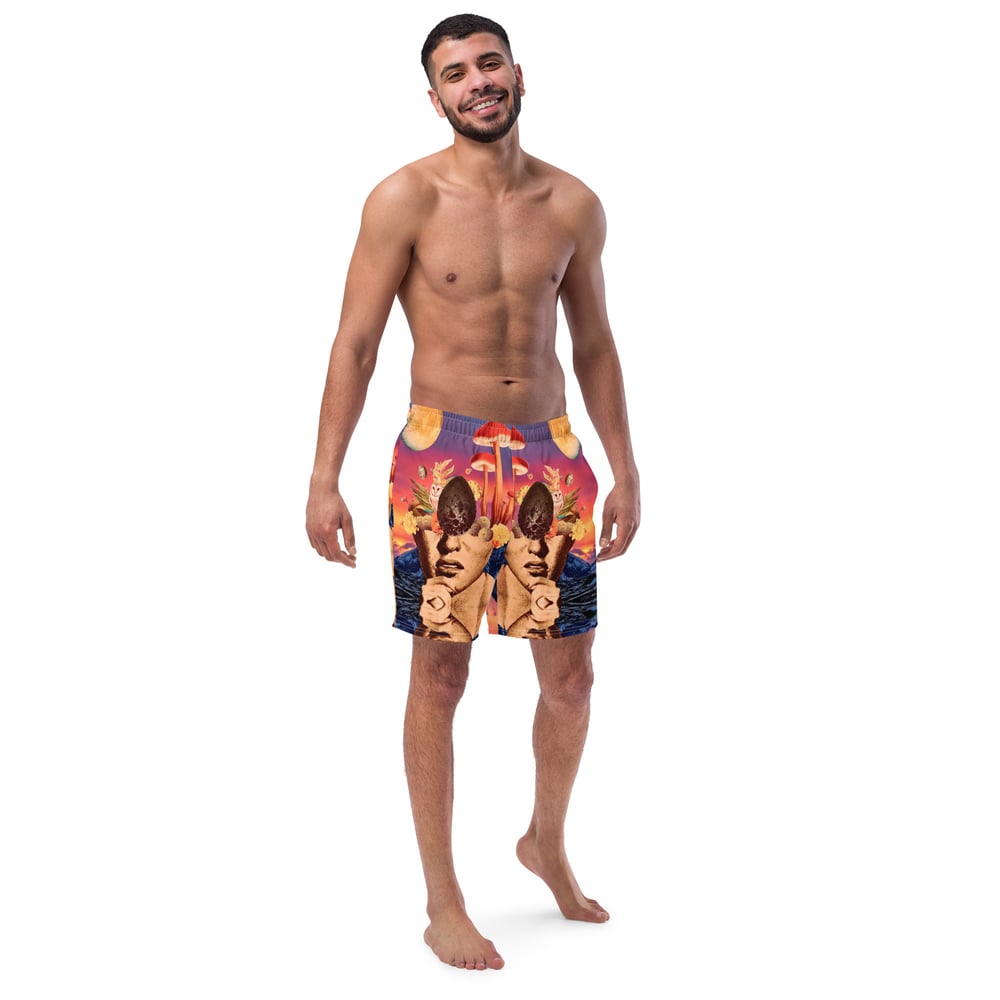 Image of The Sun Sets Best in the West - All Over Print Recycled Swim Trunks