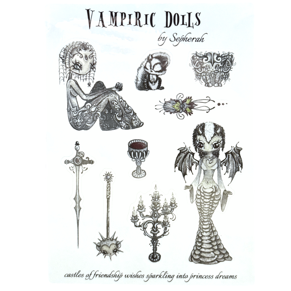 Image of Vampiric dolls (transparent) (5x7)