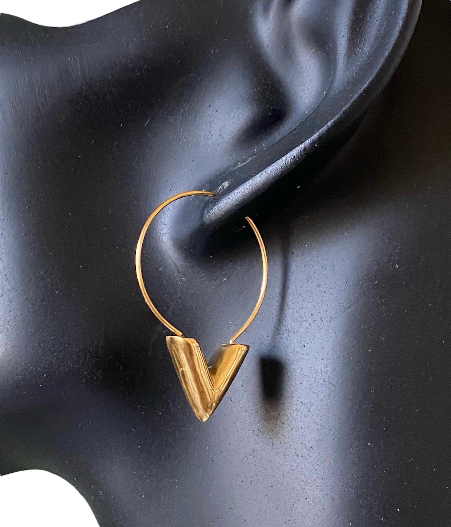 lv gold earrings for women