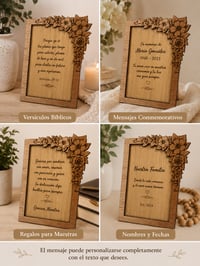 Image 3 of Custom Scripture Floral Wood Plaque