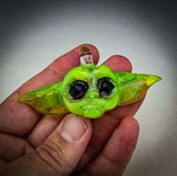 Image 2 of Grogu (Baby Yoda) Star Wars Fan Art Pendant in Slyme
