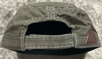 Image 3 of Leather Bill Olive Cadet Hat Crystal Frog