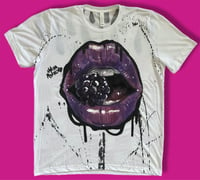 Image 1 of “BLACKBERRY” HAND PAINTED T-SHIRT LARGE