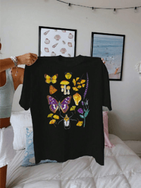 Image 4 of Gemini Nature Chart Black T-shirt