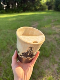 Image 6 of Cream and walnut cutter to go mug