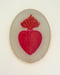 Image of Heart Oval White/Pink