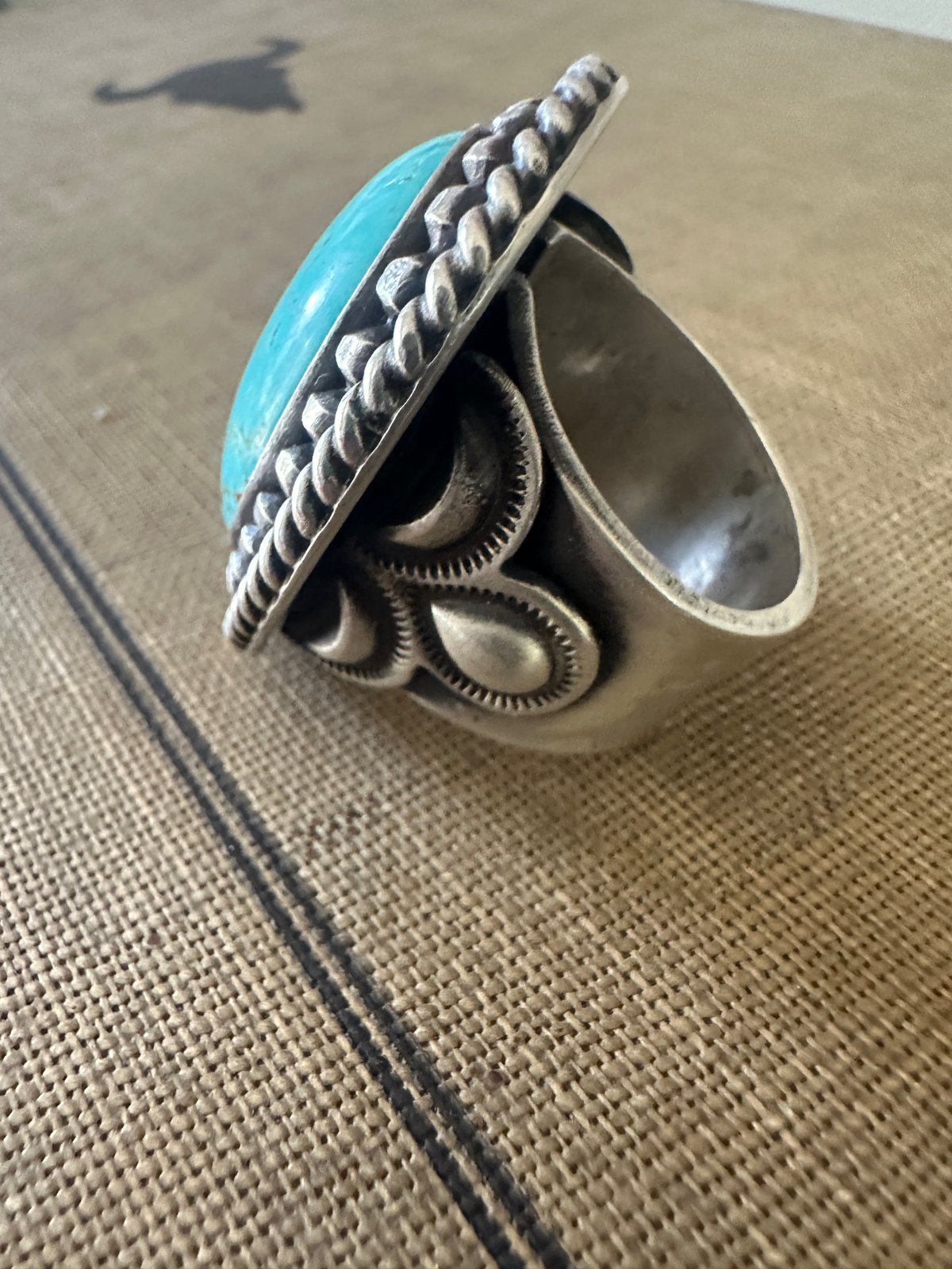 Statement Turquoise Ring - factory Kahiau