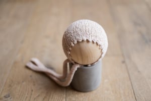 Image of Airy Picot Bonnet + Wrap