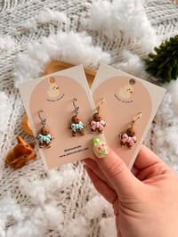Image 2 of Gingerbread Bow Dangle Earrings 
