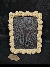 Image 1 of Ornate skull framed - preserved web