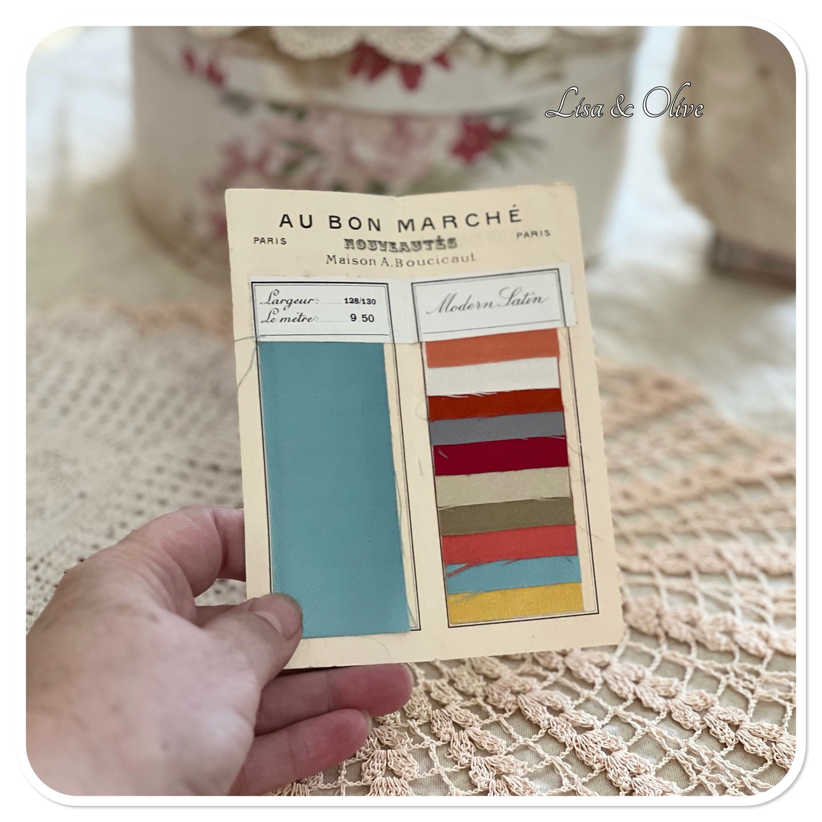 Au Bon Marche original fabric samples folder | Lisaandolive