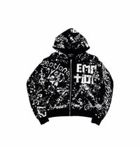 Image 1 of BLACK GRAFFITI HOODIE