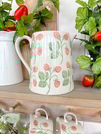 Image 1 of SALE! Strawberry Stoneware Jug