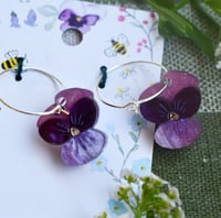 Viola earrings - unicorn and violet