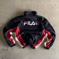 Image 3 of 90's FILA WAFFLE KNIT BOMBER JACKET