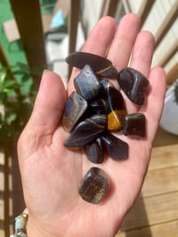 Image 2 of Blue Tigers Eye tumbled crystal