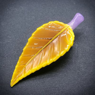 Image of Purple & Gold Leaf Pendant