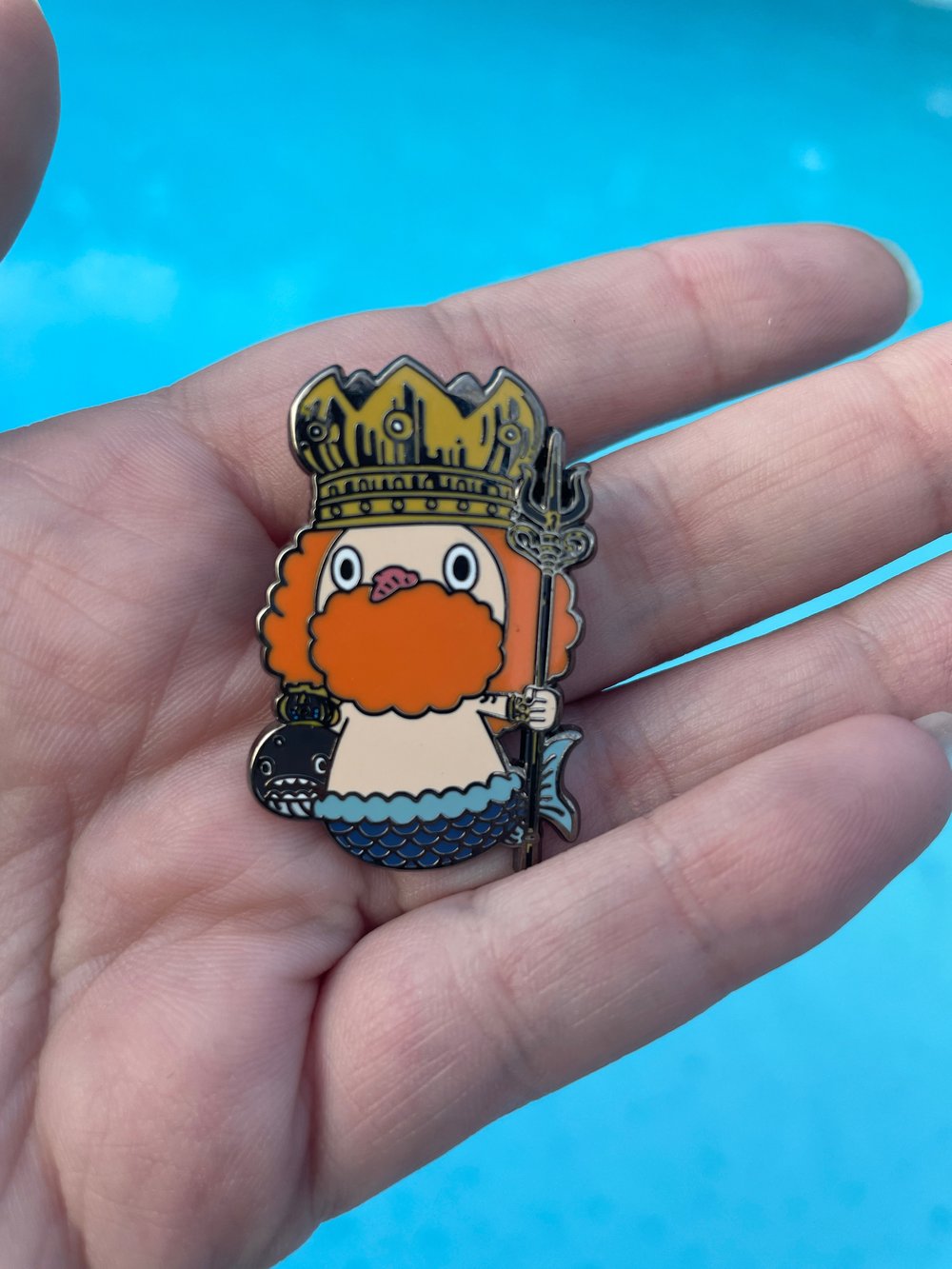 Image of King Of The Sea Enamel Pin