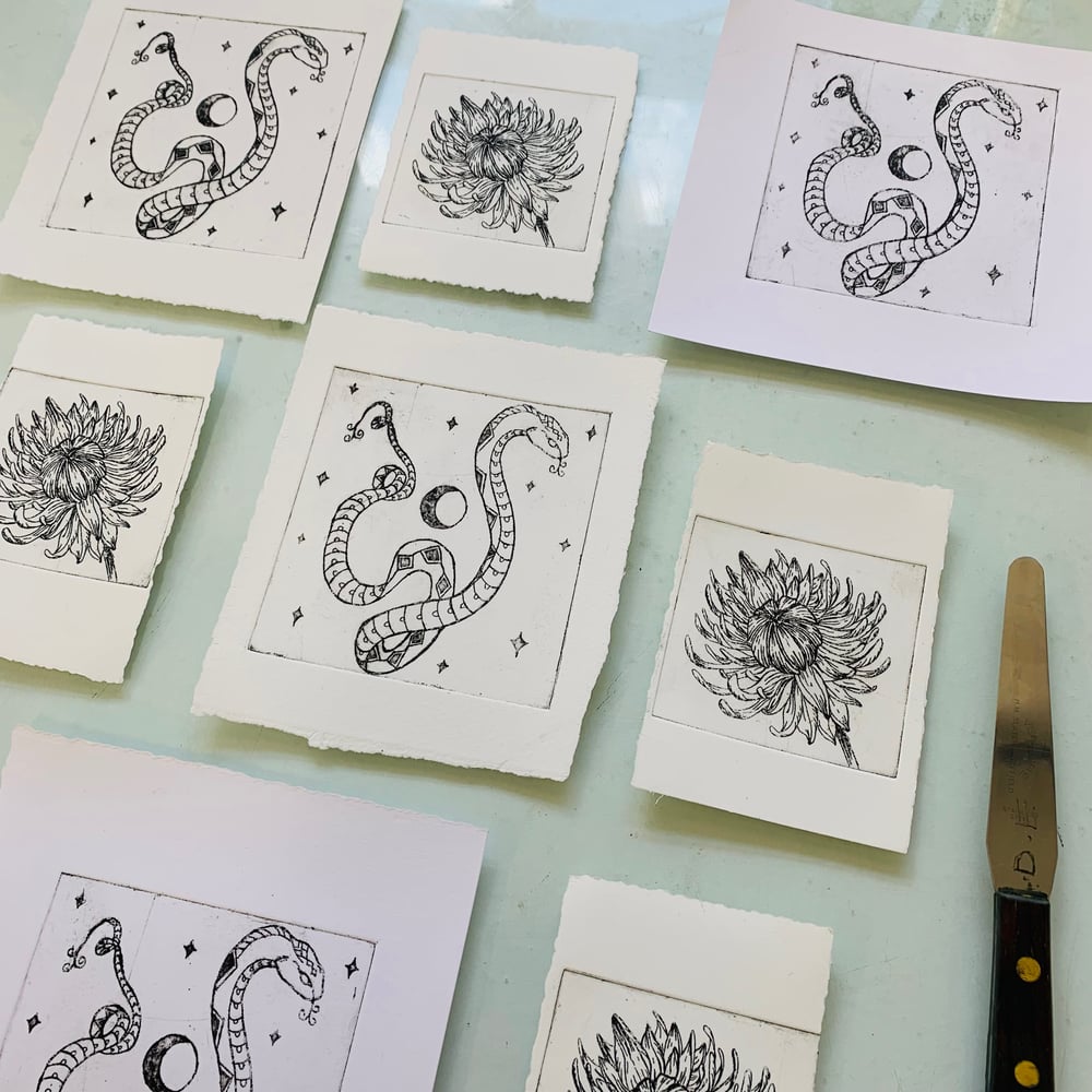 Image of Adder Etching