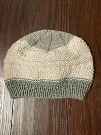 Image 5 of "Shades of Cozy" Hand-Knit Textured Beanie 