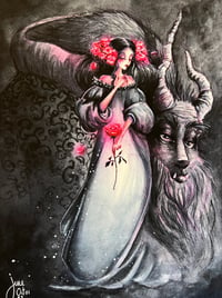 Hand Embellished Print - Beauty And The Beast