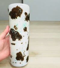 Image 2 of Cow Print  Tumbler 20oz Skinny Glittered