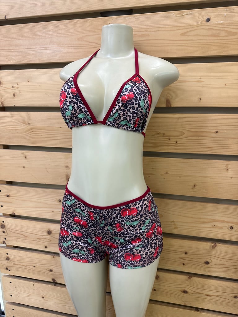 Cherry x cheetah swimsuit Image 3