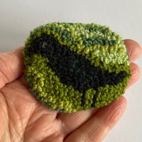 Image 1 of Crow in spring - brooch