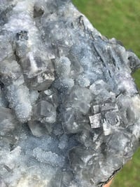 Image 4 of Double Sided Cubic Fluorite & Druzy Quartz #964