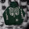 Green Skeleton Zip Up 