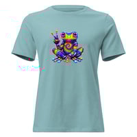 Image 6 of Women's Relaxed T-Shirt, Tie Dye Peace Frog Hippie Tee